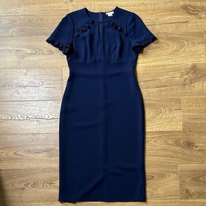Shoshanna Navy Blue Midi Dress Size 6